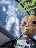 Alien w/ Clouds Poster