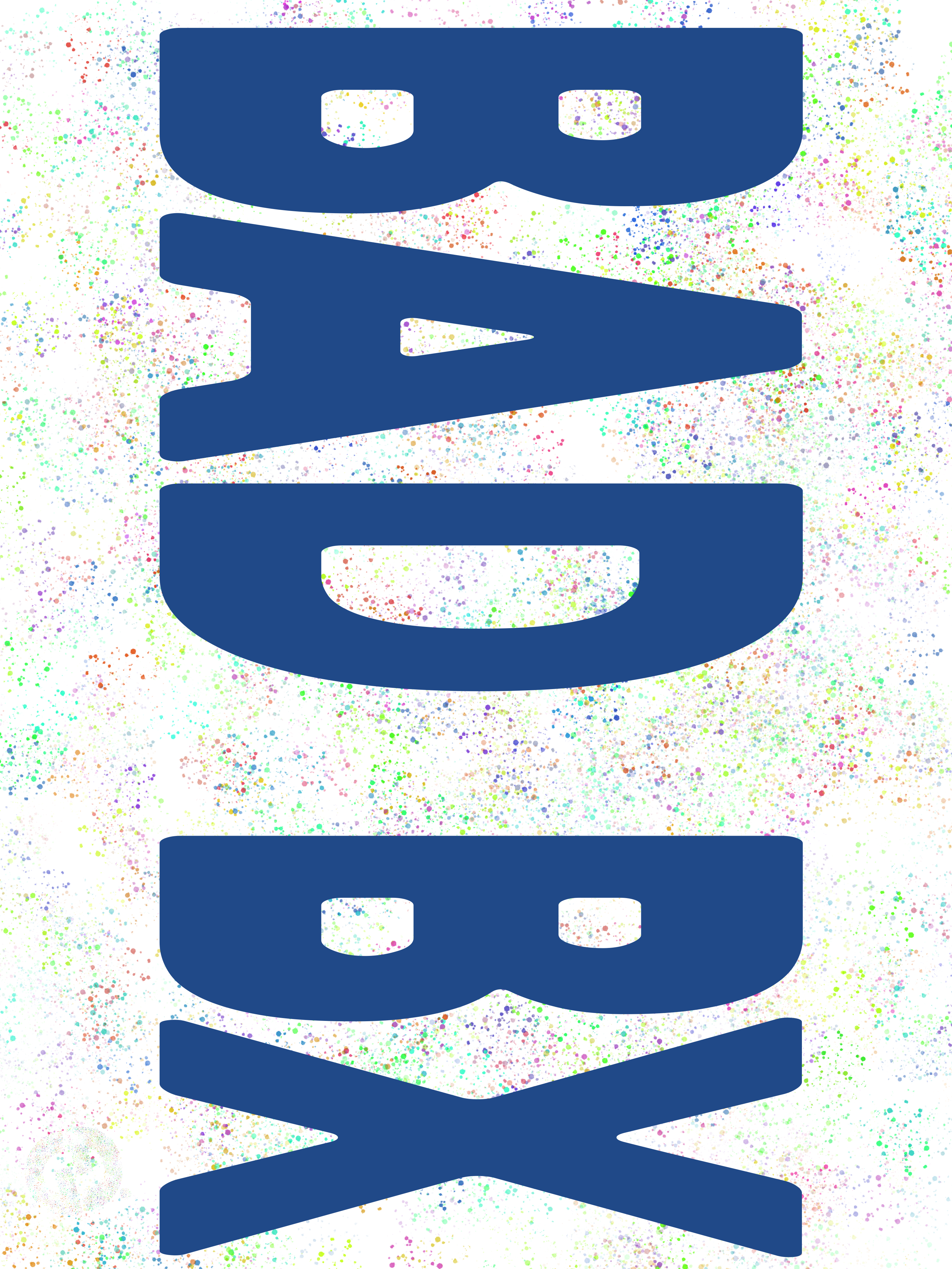 “Bad Bx” Poster(Navy)