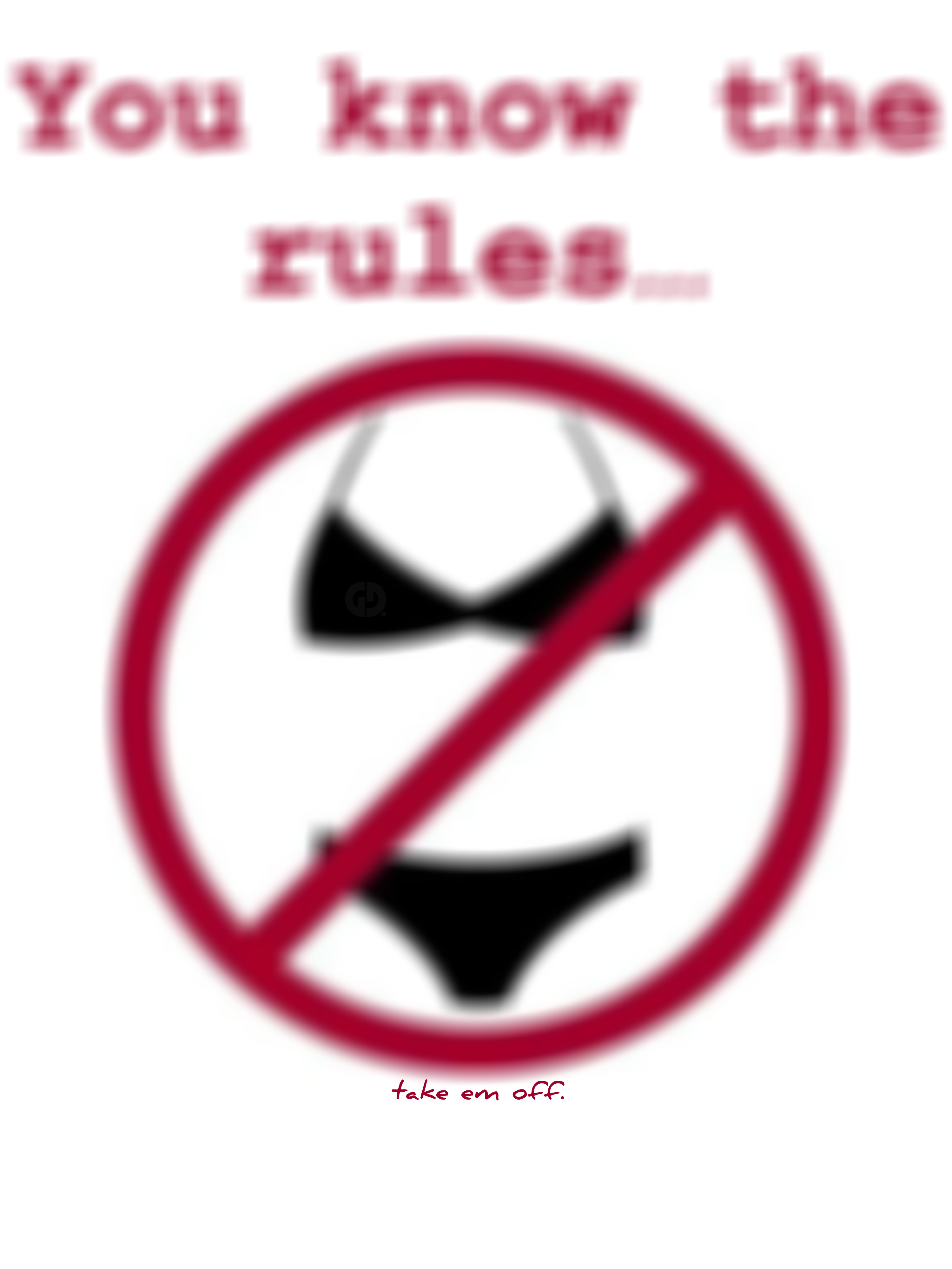You Know The Rules Poster